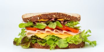 sandwich on white surface